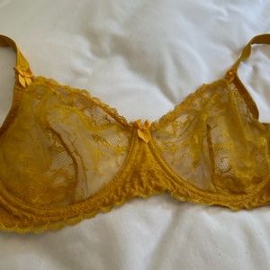 Mimi Holliday Gold Lace Bra